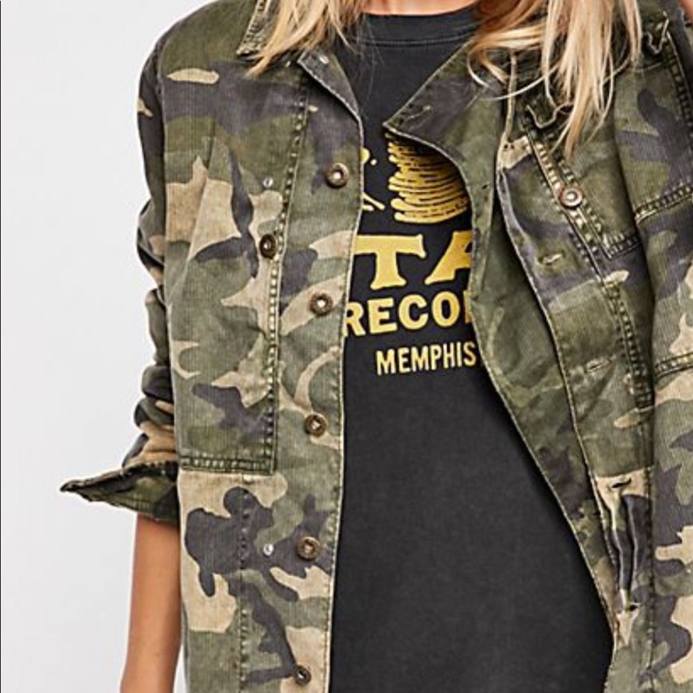 Boho Camo Shirt Jacket